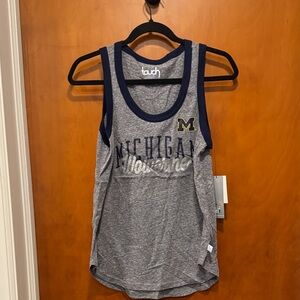 Touch by Alyssa Milano Gray and Navy Michigan Tank